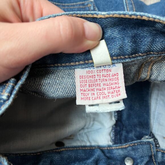 Vintage Calvin Klein Jeans Women's 6 / 25 x 31 Wide Leg High Rise Blue 80s USA - Picture 11 of 12